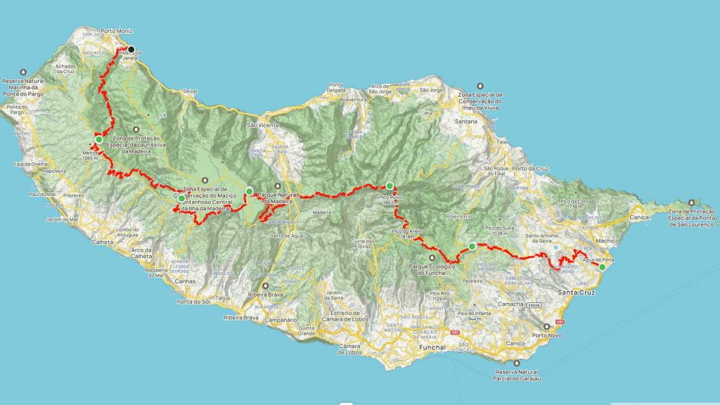 Madeira hiking gps